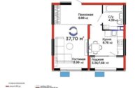 Продажа 1-комнатной квартиры, 37.7 м² в Алматы