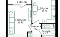 Продажа 1-комнатной квартиры, 37 м² в Астане