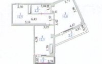 Продажа 1-комнатной квартиры, 49.6 м² в Астане