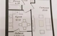 Продажа 1-комнатной квартиры, 40.1 м² в Астане