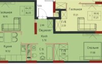 Продажа 2-комнатной квартиры, 64.3 м² в Астане