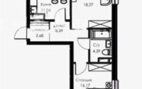 Продажа 2-комнатной квартиры, 60.57 м² в Алматы