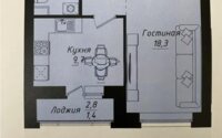 Продажа 1-комнатной квартиры, 38.3 м² в Астане