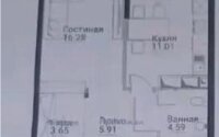 Продажа 1-комнатной квартиры, 42.97 м² в Алматы