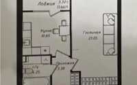 Продажа 1-комнатной квартиры, 40.99 м² в Астане