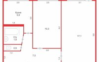 Продажа 2-комнатной квартиры, 44 м² в Караганде - фото 12