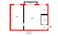 Продажа 2-комнатной квартиры, 43 м² в Караганде - фото 12
