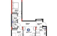 Продажа 3-комнатной квартиры, 89.71 м² в Астане