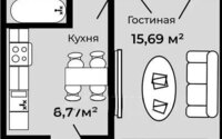 Продажа 1-комнатной квартиры, 36.28 м² в Астане - фото 2