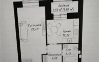 Продажа 1-комнатной квартиры, 41.23 м² в Астане