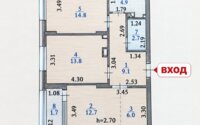 Продажа 3-комнатной квартиры, 65.7 м² в Астане - фото 2
