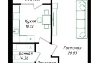 Продажа 1-комнатной квартиры, 40 м² в Астане