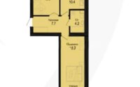 Продажа 2-комнатной квартиры, 61.7 м² в Астане