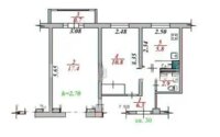Продажа 2-комнатной квартиры, 43.9 м² в Алматы