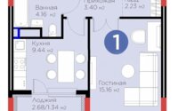 Продажа 1-комнатной квартиры, 35.73 м² в Астане - фото 4