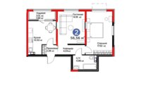 Продажа 2-комнатной квартиры, 57 м² в Алматы