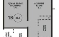 Продажа 1-комнатной квартиры, 38.6 м² в Алматы