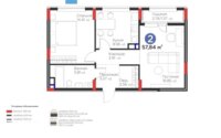 Продажа 2-комнатной квартиры, 58 м² в Астане