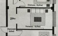 Продажа 2-комнатной квартиры, 64.69 м² в Алматы