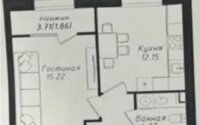 Продажа 1-комнатной квартиры, 37.14 м² в Астане