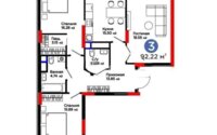 Продажа 3-комнатной квартиры, 93 м² в Астане