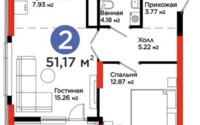 Продажа 2-комнатной квартиры, 51.1 м² в Астане - фото 9