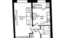 Продажа 1-комнатной квартиры, 40.13 м² в Астане