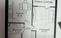 Продажа 1-комнатной квартиры, 37.5 м² в Астане