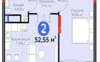 Продажа 2-комнатной квартиры, 53 м² в Астане - фото 3