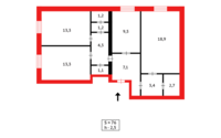 Продажа 3-комнатной квартиры, 76 м² в Караганде - фото 8