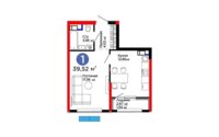 Продажа 1-комнатной квартиры, 39.52 м² в Алматы