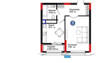 Продажа 1-комнатной квартиры, 40.1 м² в Астане