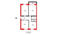 Продажа 3-комнатной квартиры, 69 м² в Караганде - фото 14