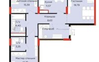 Продажа 3-комнатной квартиры, 89.15 м² в Астане