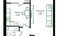 Продажа 1-комнатной квартиры, 43 м² в Астане