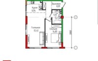 Продажа 2-комнатной квартиры, 57.7 м² в Алматы