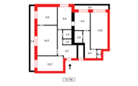 Продажа 4-комнатной квартиры, 95 м² в Караганде - фото 16