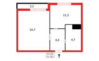 Продажа 2-комнатной квартиры, 40.59 м² в Астане - фото 17