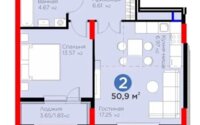Продажа 2-комнатной квартиры, 50.9 м² в Астане - фото 4