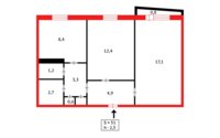 Продажа 2-комнатной квартиры, 54 м² в Темиртау - фото 8