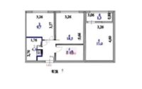 Продажа 2-комнатной квартиры, 52.5 м² в Астане