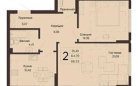Продажа 2-комнатной квартиры, 66.6 м² в Астане - фото 4