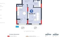 Продажа 1-комнатной квартиры, 43.05 м² в Астане