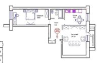 Продажа 2-комнатной квартиры, 72.53 м² в Астане