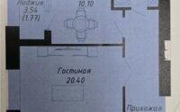 Продажа 1-комнатной квартиры, 44.55 м² в Астане