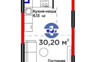 Продажа 1-комнатной квартиры, 30.2 м² в Алматы - фото 2