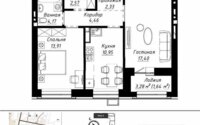 Продажа 2-комнатной квартиры, 57.43 м² в Астане - фото 3