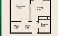 Продажа 1-комнатной квартиры, 45.5 м² в Алматы - фото 2
