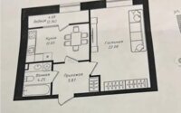Продажа 1-комнатной квартиры, 46.57 м² в Астане