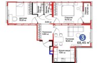 Продажа 3-комнатной квартиры, 68.45 м² в Астане - фото 8